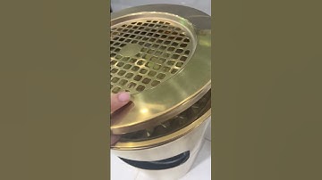 thùng rác inox vàng gạt tàn