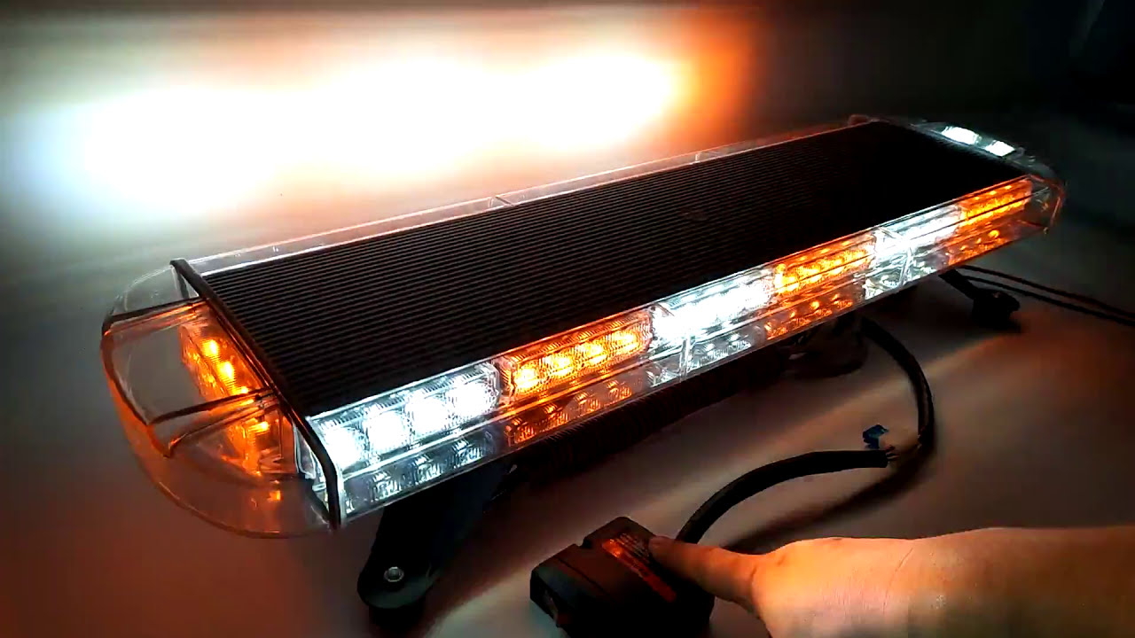 56W LED 30/" Light Bar Warn Flash Emergency Beacon Response Roof Top Strobe Amber
