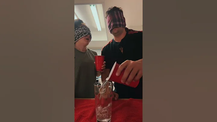 🤯 Blindfold Water Pour Challenge: HILARIOUS Fail! 💦 #ChallengeAccepted