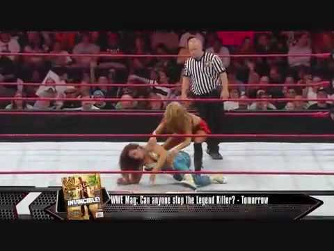 WWE RAW June 15 2009 Mickie James vs Rosa with Mar...