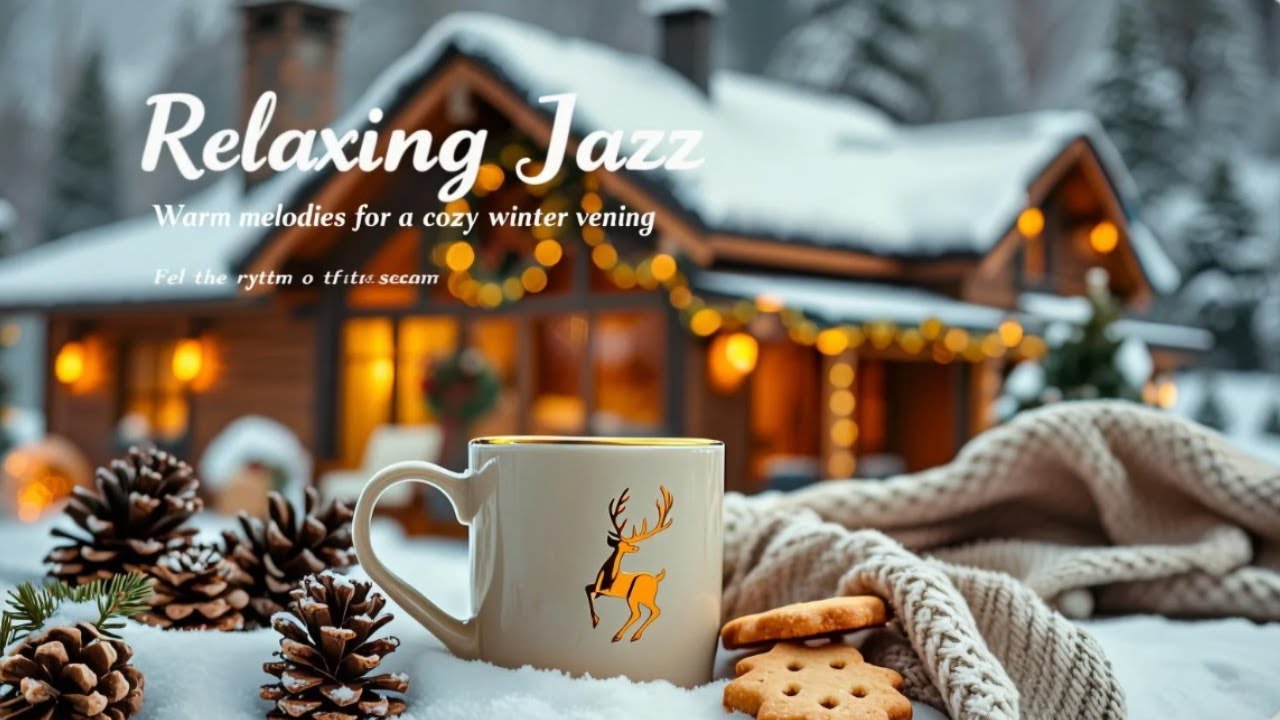 Christmas Jazz Instrumental Music 🎄 Cozy Coffee Shop Ambience with ...