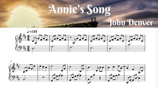 Annies Song  John Denver  Piano Sheet   By Shp  Sangheart Play