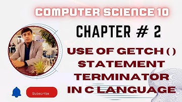 USE OF getch( ) and Statement Terminator || Computer 10th || with practical