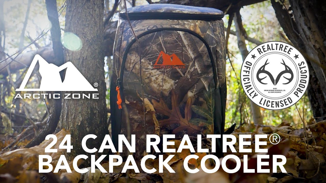Arctic Zone® 24 Can Realtree® Backpack Cooler WalkThrough YouTube
