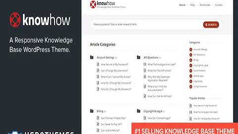 KnowHow - A Knowledge Base WordPress Theme Full Download Working