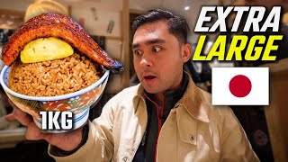 EXTRA LARGE Japanese Food in OSAKA 1KG Unagi Rice Bowl! Osaka Lunch Tour!