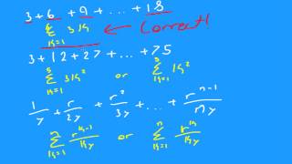 Express the Sum Using Summation Notation