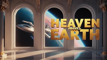 Heaven Meets Earth | Divine Futuristic City in Space | Surreal Art