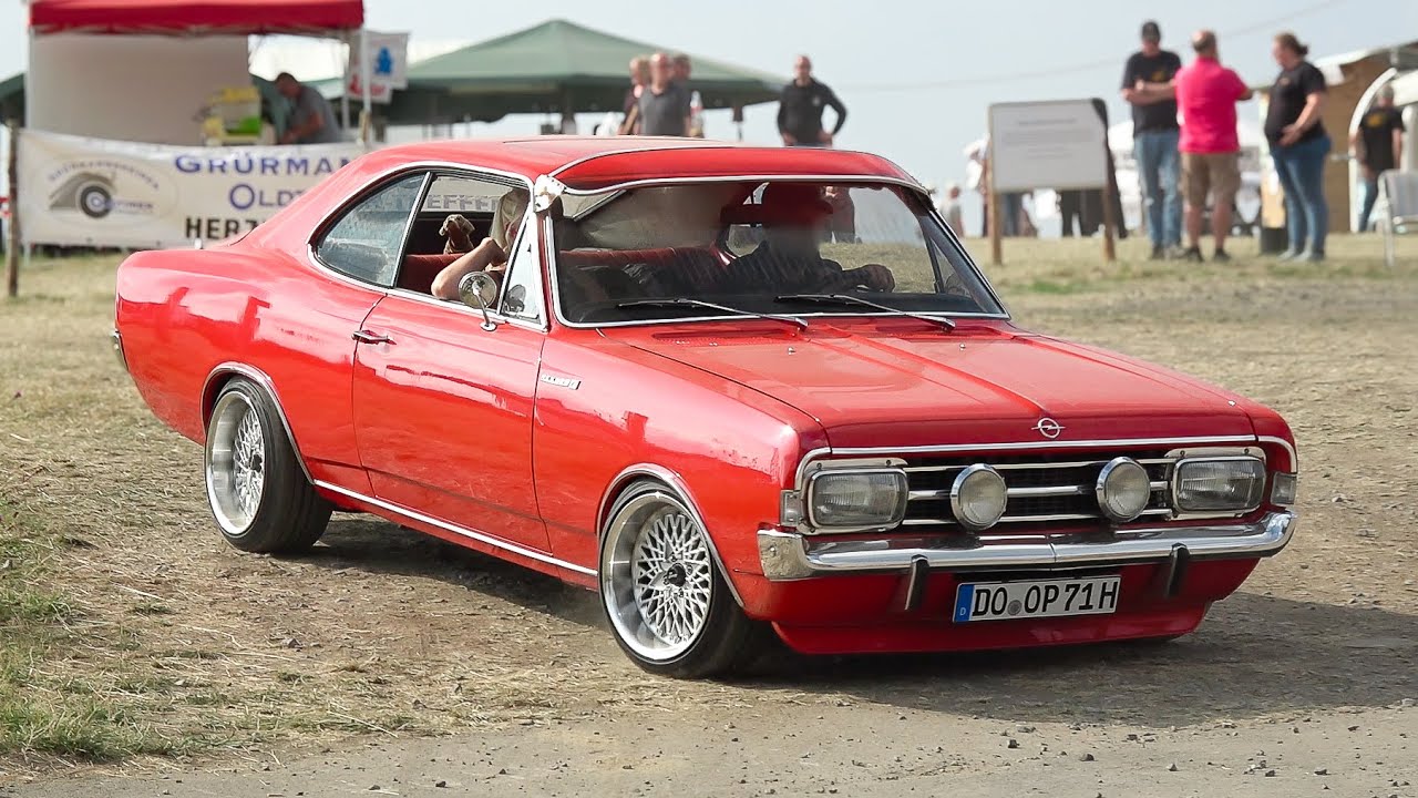 Classic Cars/Oldtimer leaving a Carmeet- Opel Kapitän, Ford Osi, Manta B, DeLorean, DKW Munga, E23..