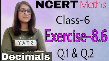 class 6 NCERT Maths Exercise-8.6 Part-1 Q.1 & Q.2