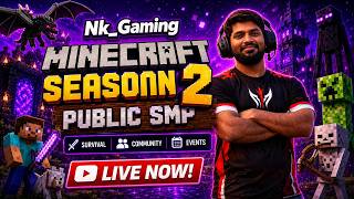 🔴 LIVE Minecraft SMP I Season -2 | Public Server | Play with Me NOW!