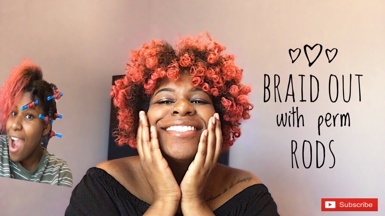 diya tailors BRAID OUT USING PERM RODS!! | NATURAL HAIR