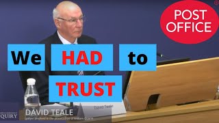 Prosecutor: We had to TRUST the Post Office