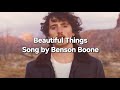 Beautiful Things Benson Boone