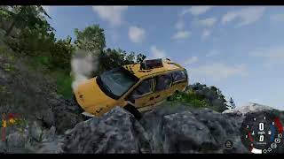 "BeamNG Drive: Taxi Cab Driver Runs Off the Cliff! screenshot 1