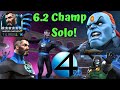 Mr Fantastic vs 6.2 Champion Boss! Solo! Crazy Match Up! F4! - Marvel Contest of Champions