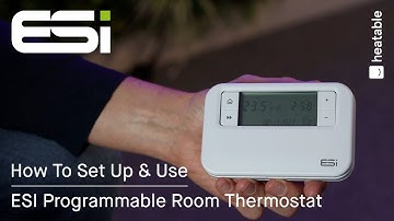 ESI Programmable Room Thermostat Instructions | Step By Step Guide