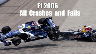 F1 2006 All crashes and Fails