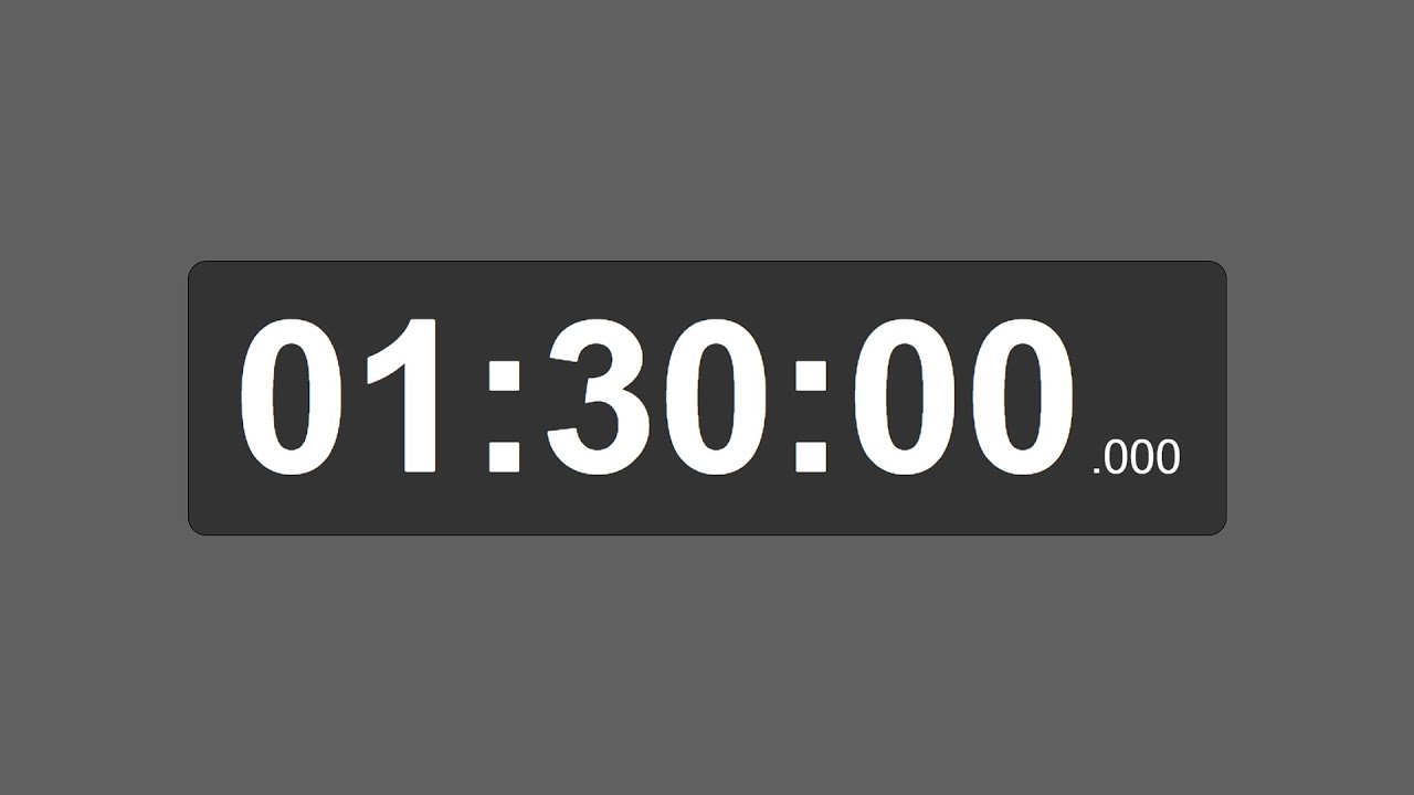 One Timer 1 Hour 30 Minutes Timer (One and Half Hour Timer - 90 Minutes) ⏱️ - YouTube