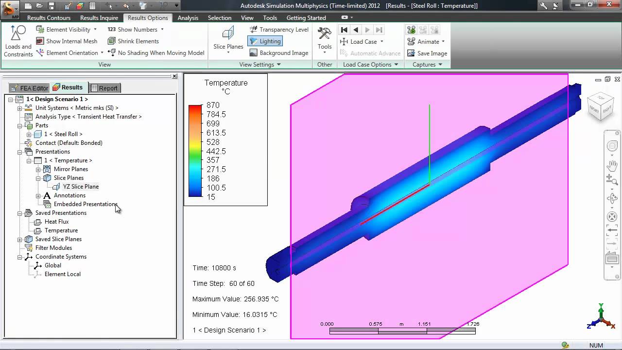 Heating and Quenching of a Steel Roller