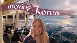 moving to Korea by myself ✈️🇰🇷 packing up my life and finding an apartment