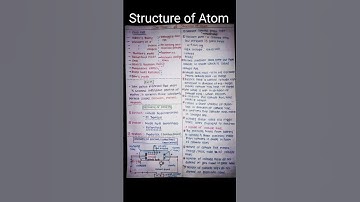 Structure of Atom  Class 11 Best Notes for exam #shorts