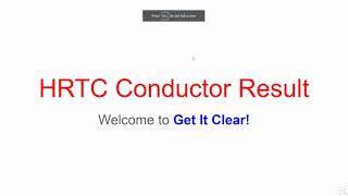 HPSSC | HRTC Conductor Final Result | Congratulation | Check Your Result Here.