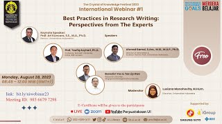 International Webinar: Best Practices in Research Writing: Perspectives from the Experts