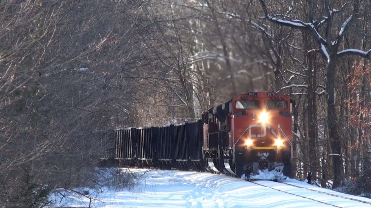 Bessemer and Lake Erie Iron Ore train. Southbound. Conneaut OH/Cransville. February 8, 2026.