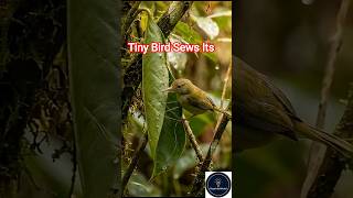 “This Tiny Bird Sews Its Own House 😳”#Nature #Science#Birds #Wildlife #Engineering#space#Educational