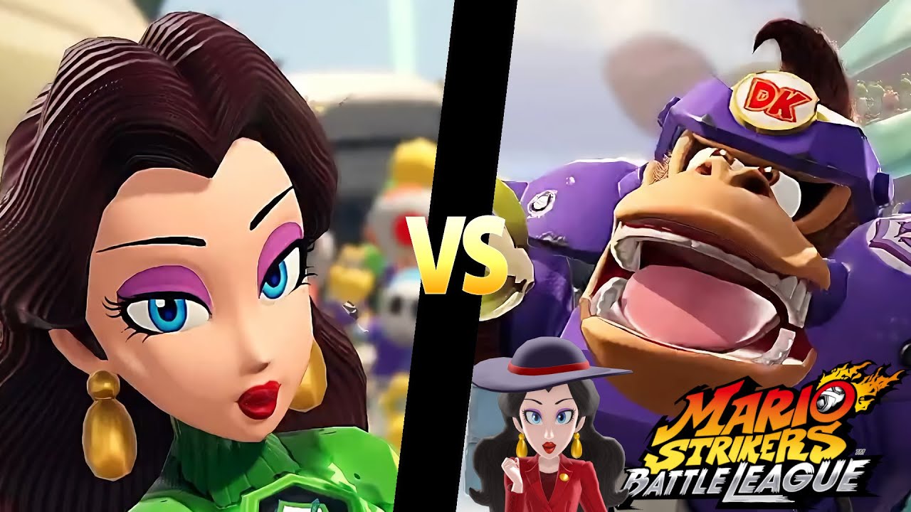Mario Strikers Battle League Team Pauline vs Team Donkey Kong in ...