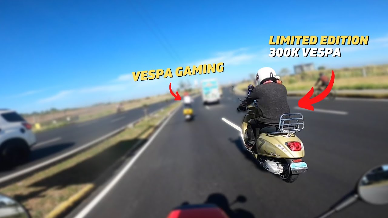 Breaking in my newly bought Vespa S125 going to Tagaytay