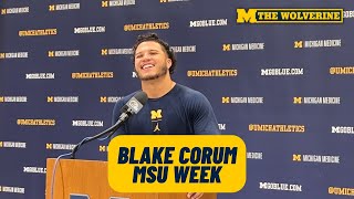 Blake Corum On Michigan State Rivalry, Potential Postseason Awards | Press Conference | Michigan