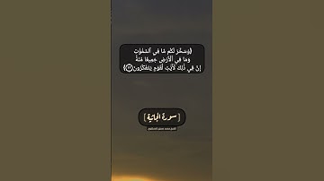 سورة الجاثية الآية ١٢ الى ١٥ بصوت الشيخ محمد صديق المنشاوي