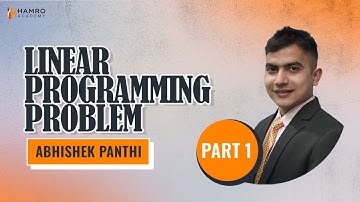 BBS First Year | Statistics| Linear Programming Problem | Part 1