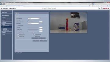 Bosch IP camera configuration -- Motion detection