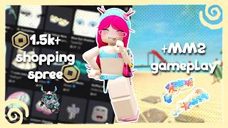 1.5k+ Robux Shopping Spree (Buying robux for my brother) + MM2 Gameplay!