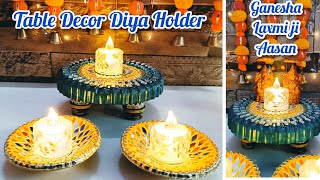 DIY Diwali Decor: Diya Holder making at Home | Mandir decoration | Table Decor | Diwali Puja Aasan