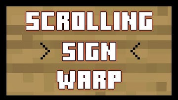 Minecraft Plugin: Scrolling Sign Warp - Scroll through & warp!