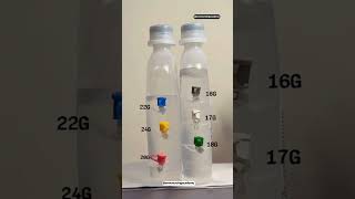 IV Cannula Flow Rate Comparison (16G vs 18G vs 20G vs 22G vs 24G) 💉 #shorts #tips