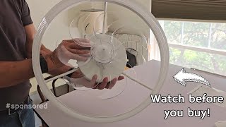 Low Profile Bladeless Flush Mount Ceiling Fan with Dimmable LED Light by Mcestna, Demo and Review
