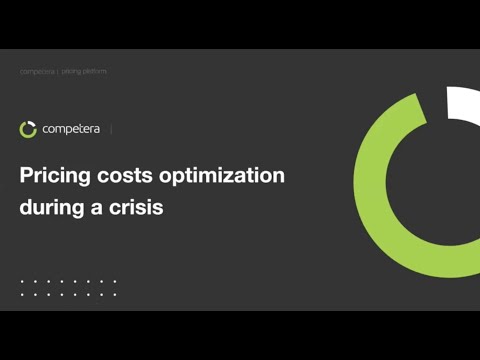 Pricing costs optimization in times of crisis