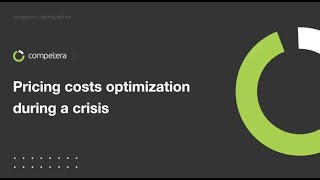 Pricing costs optimization in times of crisis