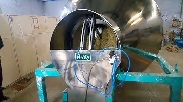 rotary batch mixer doing leafy material