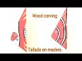 wood carving fish / pescado tallado en madera