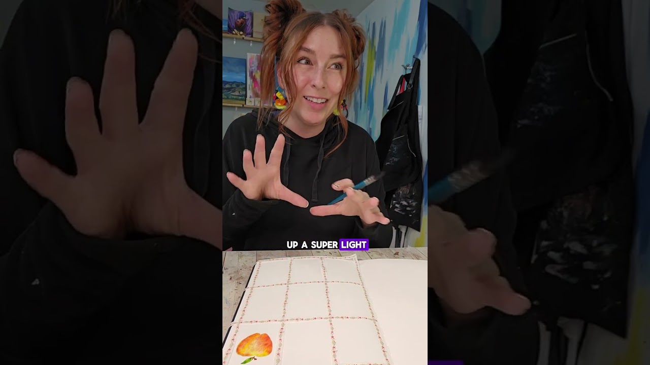 Простая картина яблок акварелью