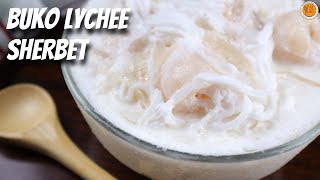 Creamy Buko Lychee Sherbet | How To Make Sherbet | Mortar and Pastry Sherbert Flavors