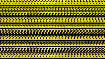 Question mark rolling digital signage black and gold 1 hour loop