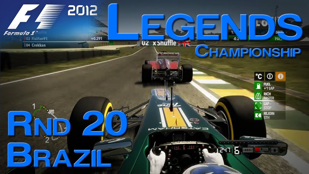 F1 2012 | Brazil 100% Race - Legends Championship Round 20