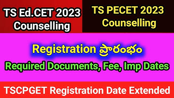 #TS PECET 2023 Counselling #TS Ed.CET 2023 Counselling dates